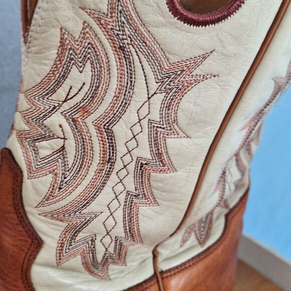 Tony Lama Buckaroo Men\'s 11D Western Cowboy Boots Brown Leather Made in USA main image 5